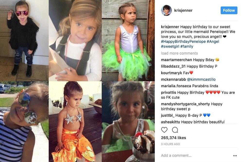Penelope Disick showered with tributes for fifth birthday
