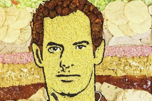 Artist creates portraits of Wimbledon stars out of takeaway foods
