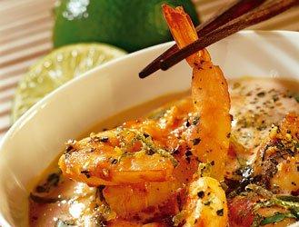 Gambas with Asian scents