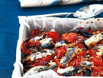 Tian of sardines with eggplant