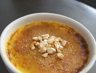 Crème brûlée with nougat