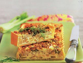 Quiche with fennel and green anise