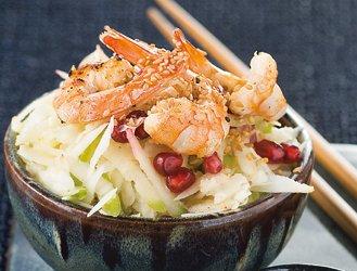 Chinese-style grilled prawns