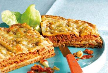 Lasagna pancakes with Bolognese