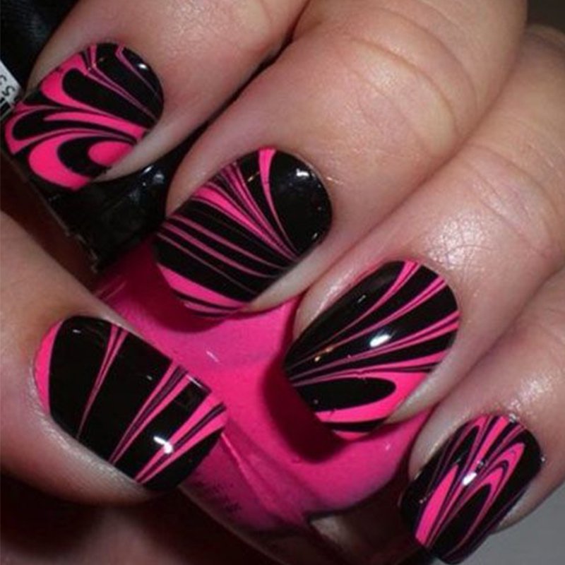 Nail art: the water marble, you know?