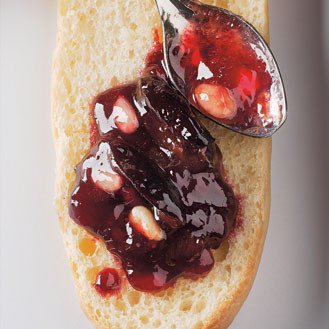 Jam of Alsace quetsches with pine nuts