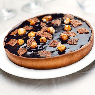 Chocolate and hazelnut pie