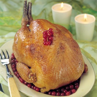 Turkey stuffed with tomatoes and currants