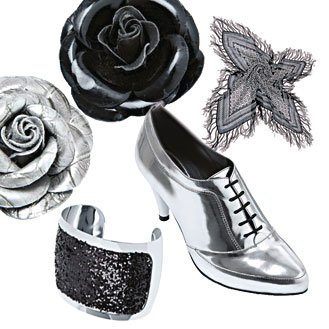 Fashion shopping black and silver!