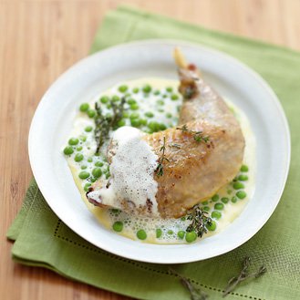 Guinea fowl legs with thyme juice