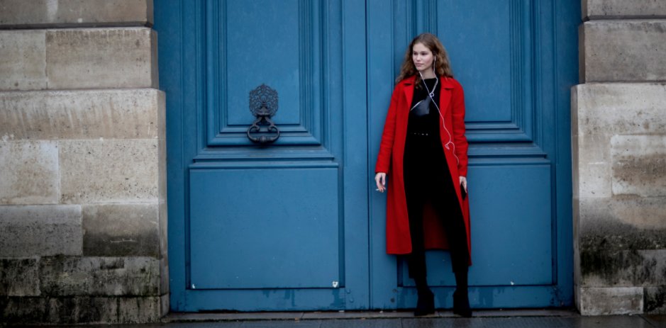 They all wear: the red coat