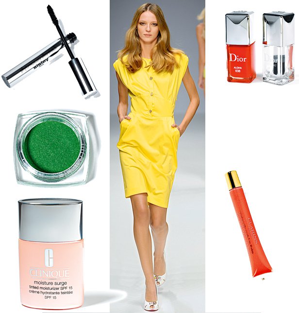 What make-up with my bright yellow dress?